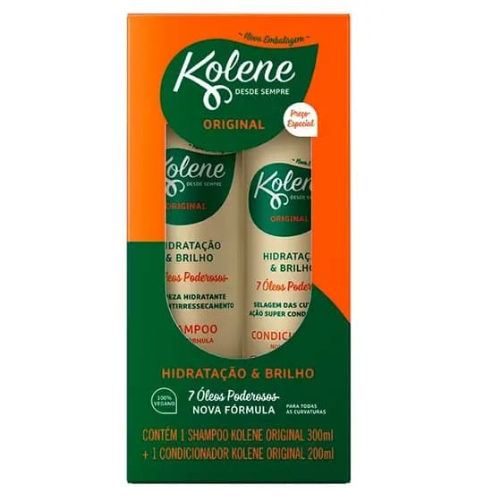 Kit Shampoo 300ml+Condicionador 200ml Kolene Original
