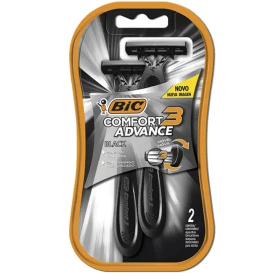 Aparelho De Barbear Bic Comfort 03 Cartela com 02 unidades.