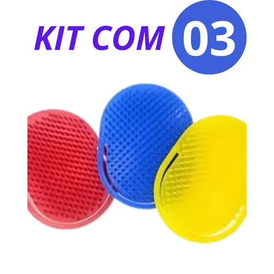 Pente Oval Pata Masculino de Bolso Cabelo Barba 3uni