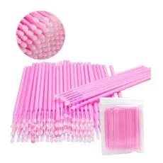 100 Microbrush Cotonete Alongamento Cílios Fio A Fio - Microlips