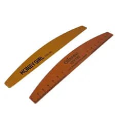 Kit C/10 Lixas Boomerang Honey Girl - Olinrovi Marrom 100/180 Unha Profissional Spa