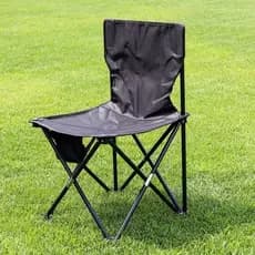 Cadeira Dobrável Camping com Bolso Sortido Bolsa Transporte Metal Resistente até 120kg