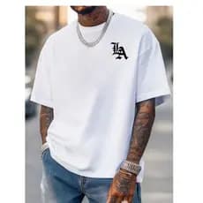 camiseta Oversized los Angeles 100%Algodão fio 30.1 qualidade premium unissex
