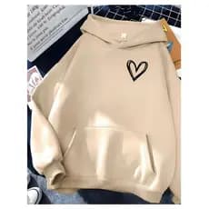 Moletom Feminino Moletom De Coração Feminino Casaco 100% Algodão premium