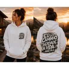 Blusa de frio Moletom Cristão Premium King Chosen Gospel feminina stretwear JOAO 14:6