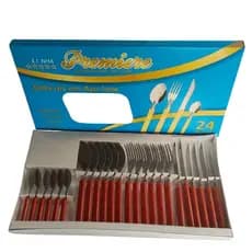Faqueiro 24 Peças Aço Inox Eleve a experiência de jantar com nosso faqueiro de 24 peças! Conjunto completo para 6 pessoa