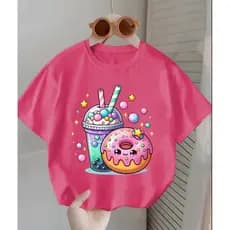 Camiseta Infantil Menina Rosquinha Várias Cores 100% Algodão Envio Imediato