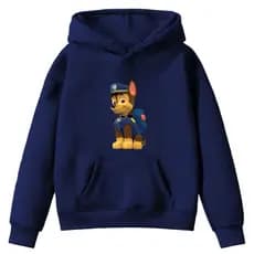 Moletom Infantil Patru lha Canina Cachorro Policial Hoddie Liso Bolso Canguru Com Capuz