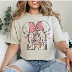 Camisa Feminina Adulto e Infantil Castelo 100% Algodão Varias Cores