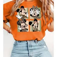 Camiseta Feminina Minnie Mouse Várias Cores 100% Algodão Envio Imediato