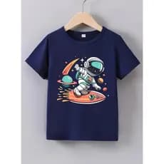 Camiseta infantil menino “astronauta” 100% Algodão Envio Imediato E Varias Cores