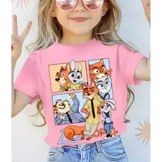 Camisa Infantil Zootopia Filme 100% Algodão Envio Imediato