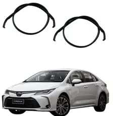 Par 2x Frisos de Borracha  Lateral Teto Toyota Corolla 2020 até 2024 Vedação Proteção Guarnição