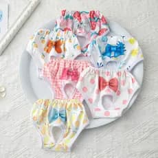Calcinha Menstrual Cão Princesa Roupas Florais Elasticidade Fofa Pet Suprimentos Fisiológicos