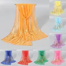 Ouro Pavão Impressão Envoltório Xale Chiffon Longo Glitter Fino Leve Macio Elegante Moda Hijab