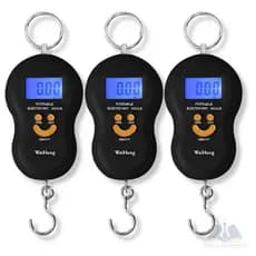 Kit 5 Balança Digital 50kg de Gancho Mala e Pesca