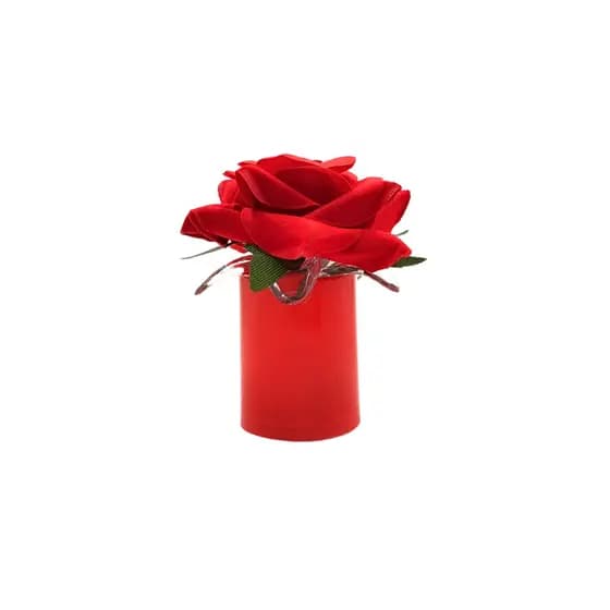 Mini Lúminaria Flor Rosa LED Branco Decoração, Presentes