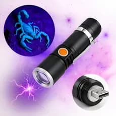 Lanterna LED Potente Luz Ultravioleta UV T6