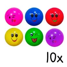 10 Bolas de Vinil Colorida 25x25 cm Emojis Sortidas