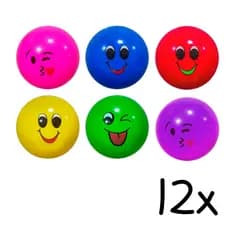12 Bola de Vinil Emojis Colorida para Festas e Eventos
