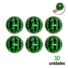 10 Bola Melancia de Vinil 25cm para Decoração, Festas e Eventos