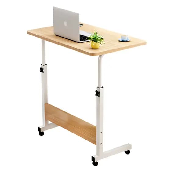 Mesa multifuncional para laptop com rodízios e altura ajustável