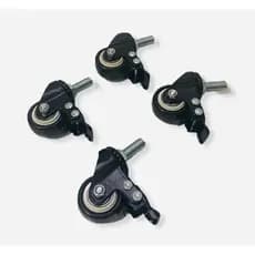 Kit 4 Rodas Rodinhas Para Maquina Costura Industrial C/trava