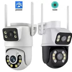 Câmera De Segurança a Prova de água Lente Dupla APP YOOSEE OU ICSEE IP66 Camera IP WiFi 360