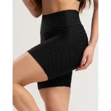 Short de Cross Fit Academia Ftiness Tecido Bolha Zero Transparência Cintura Alta Plus Size