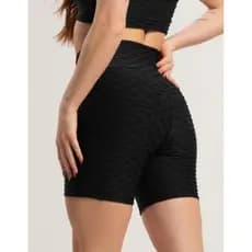 Short de Academia Ftiness Tecido Bolha Zero Transparência Cross Fit Plus Size