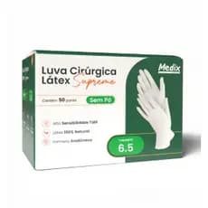 Luva Cirúrgica Látex S/pó Tam 6.5 (supreme) - Medix