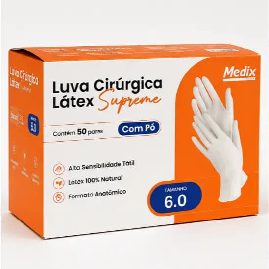 Luva Cirúrgica Látex C/pó Tam 6.0 (supreme) - Medix