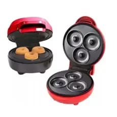 Mini Máquina de Donuts Elétrica 3 Furos 110V Rápida para Lanches Caseiros