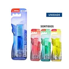 Escova de Dente Portátil de Viagem com Estojo Compacto Higiene Bucal
