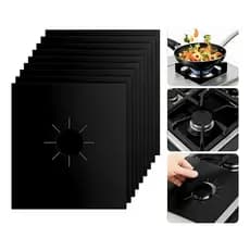 Kit 6 Protetores para Boca de Fogão Teflon Lavável 27x27 Antiaderente Reutilizável