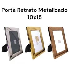 Porta Retrato Metalizado 10x15 Moldura de Fotos Tokyo Design