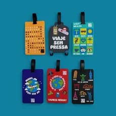 Kit 2 Etiqueta Bagagem Identificador Mala Mochila Tag Viagem