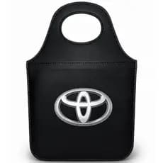 Lixo Veicular Automotiva em Couro Ecológico Preto Organizador para Carro Prático Elegante