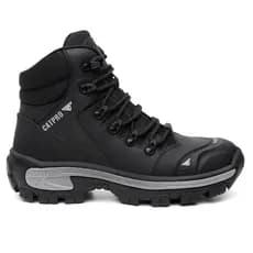 Bota CatPro Preto em Couro Legítimo | Segurança, Conforto e Resistência