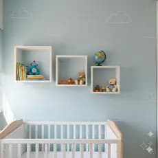Kit Nicho MDF Branco 3 Peças 30x30 25x25 20x20 Nicho De Sala Quarto Infantil Sala Cozinha banheiros