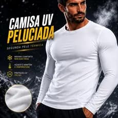 Camisa/Blusa Masculina Térmica Pelúciada Manga Longa Segunda Pele Inverno Academia
