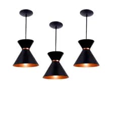 Luminaria De Teto Luxo Kit 3 Pendentes Lustre Decoração Cozinha Sala de Jantar Envio Rapido Aluminio