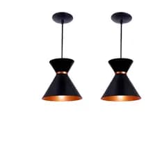 Luminaria De Teto Luxo Kit 2 Pendentes Lustre Decoração Cozinha Sala de Jantar Envio Rapido Aluminio