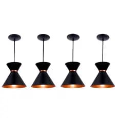 Pendente Luxo Teto Kit4 Aluminio Estilo Retro Envio Rápido Casa Sala De Jantar Quarto Cozinha Balcão