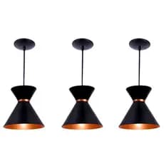 Pendente Luxo Aluminio Teto Kit3 Estilo Retro Vintage Envio Rápido Sala De Jantar Quarto Cozinha Bar