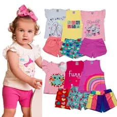 Kit 10 Peças Roupa Infantil 6 mess a 8 anos Verão Roupa para Bebe