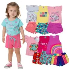 Kit 6 Peças Roupa Infantil 6 meses a 8 anos Roupa para Bebê
