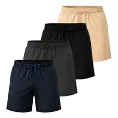 Kit3 Shorts Bermuda Tactel Elastano Masculino Praia Treino