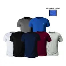 Kit 5 Camisetas Masculinas Dry Fit com Elastanho P ao G4 Academia Treino Crossfit Esportiva Com Proteção Uv 50