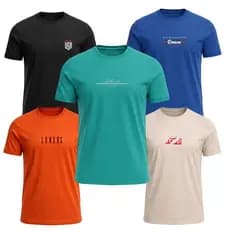 3 Camiseta Masculina Malha 100% Algodão P Ao GG Artfera
